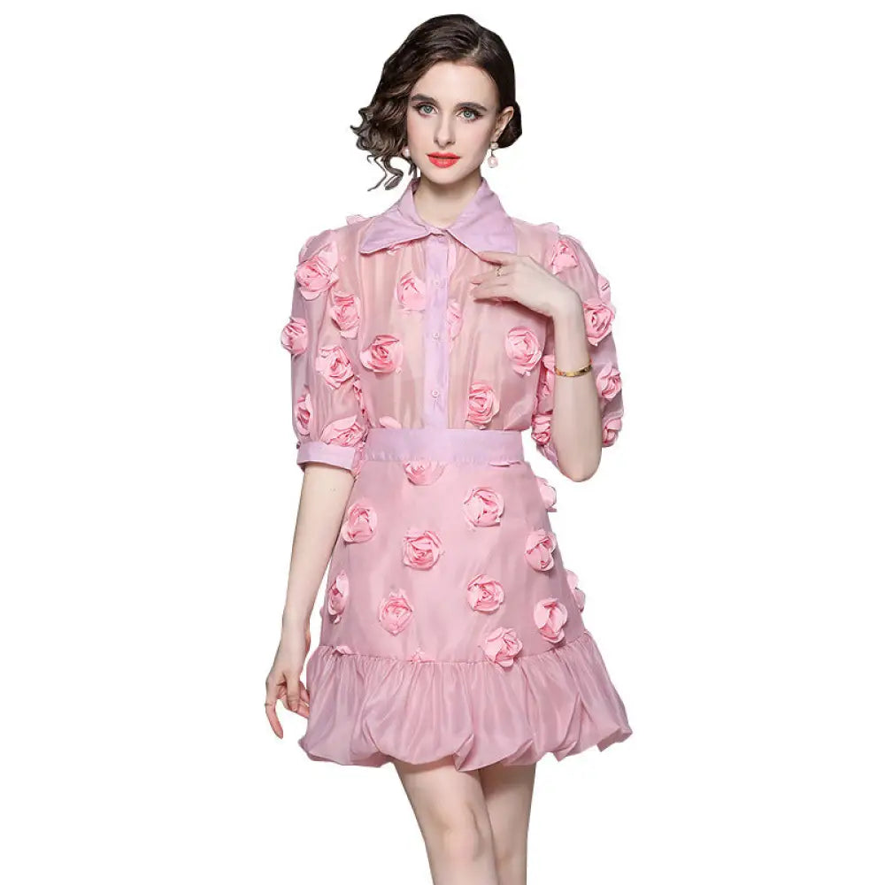 3D Flower Bubble Sleeve Set – same ANTHEM