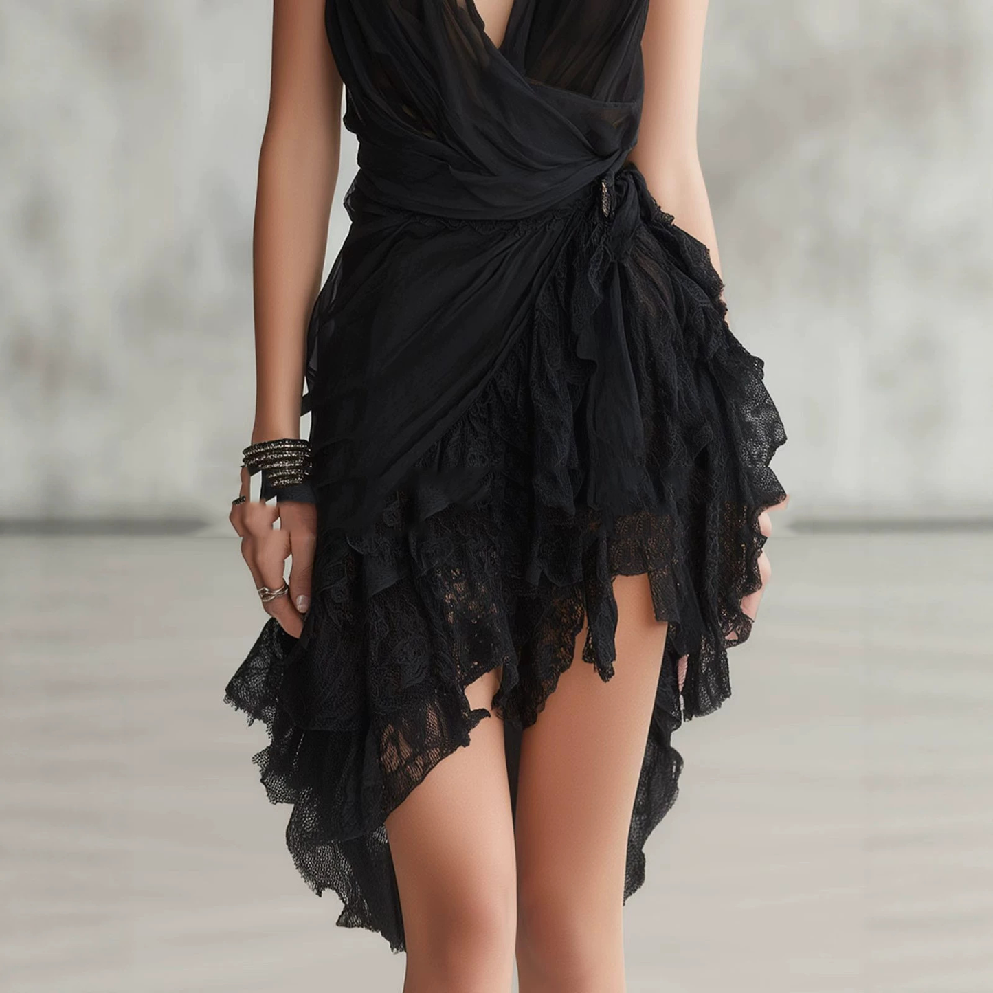 Chiffon Lace Dress | same ANTHEM.