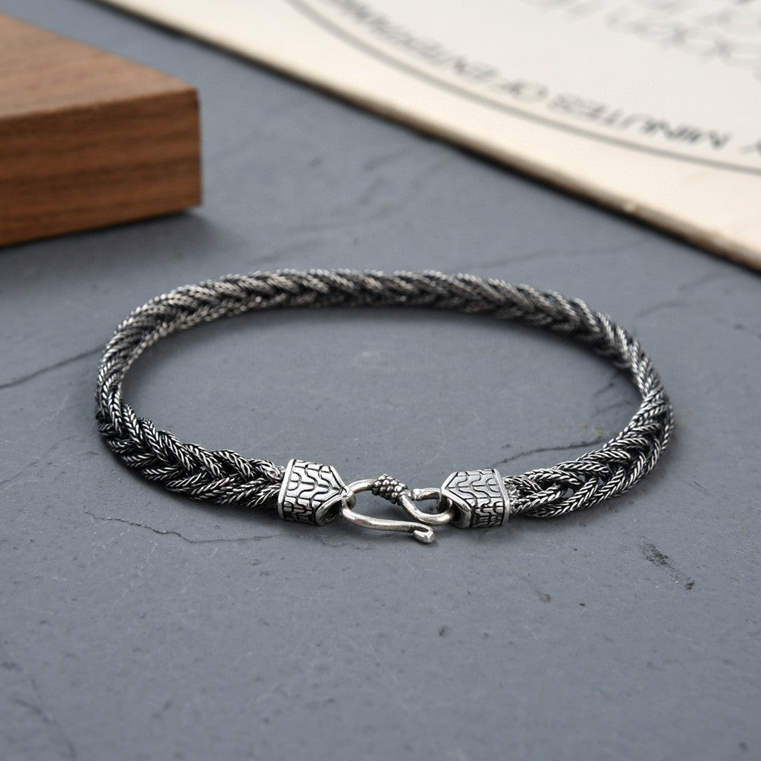 925 Silver Handwoven Bracelet for Men – same ANTHEM. Soulmate Streetwear - Bag