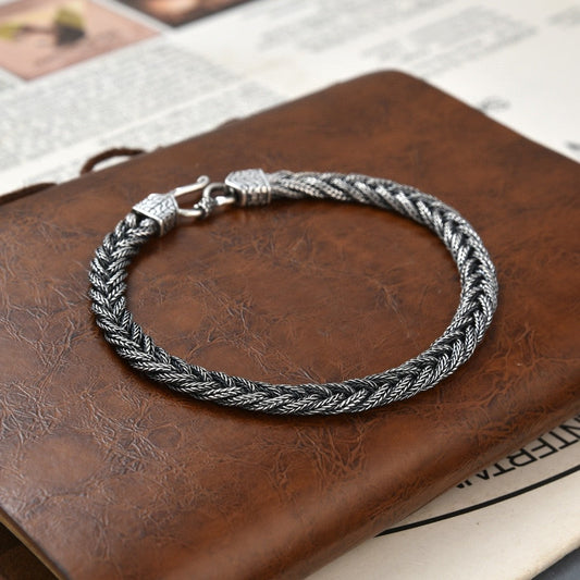 925 Silver Handwoven Bracelet for Men – same ANTHEM. Soulmate Streetwear - Bag