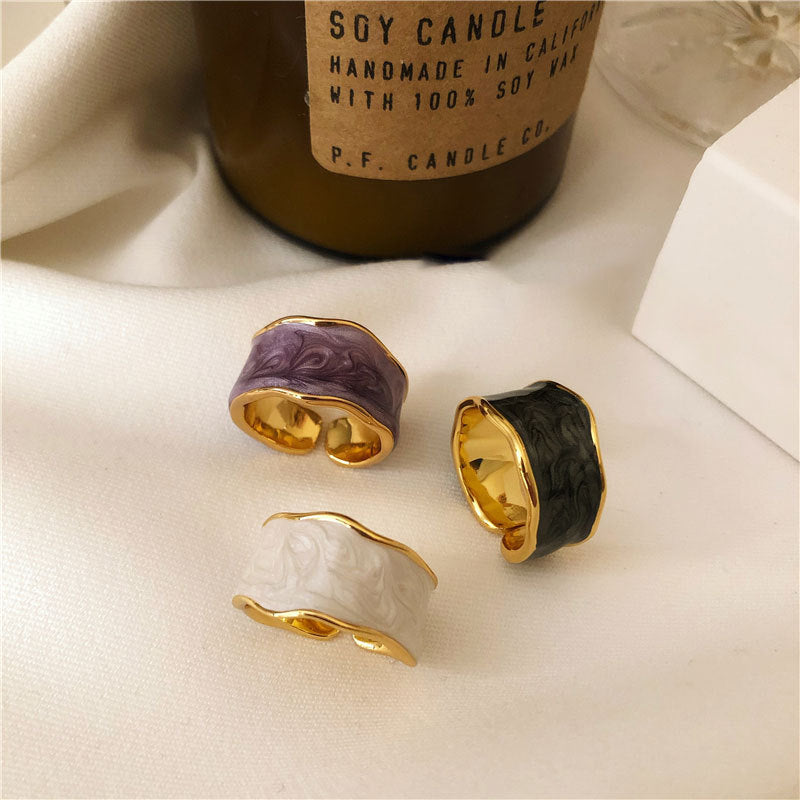 925 Sterling Silver Gold Rim French Vintage Ring | same ANTHEM.