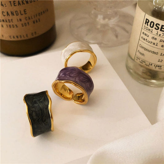 925 Sterling Silver Gold Rim French Vintage Ring | same ANTHEM.