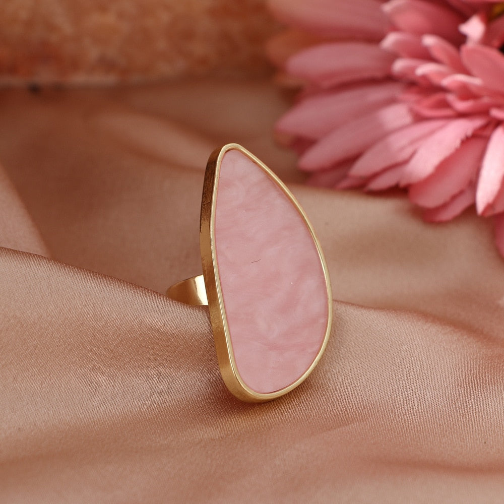 Adjustable Irregular Agate Resin Ring – Soulmate Jewellery | same ANTHEM.
