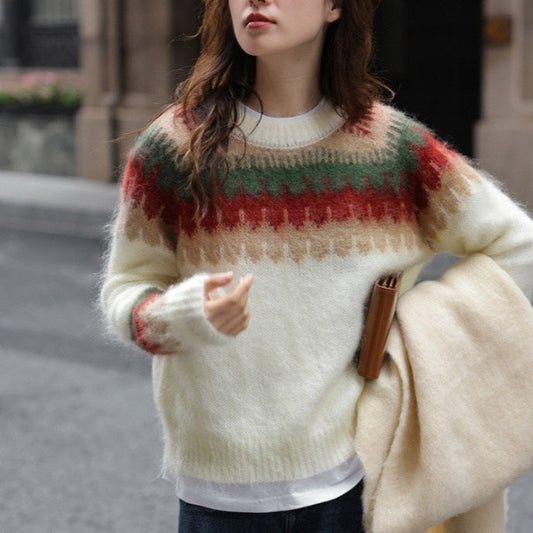 Simple All-matching Cream Strawberry Mohair Clothing - Bag