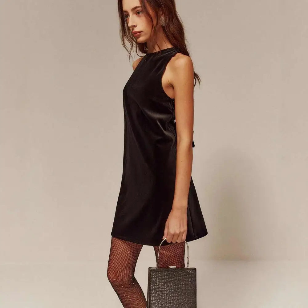 Women’s Retro Spice Skirt Solid Color - Dress