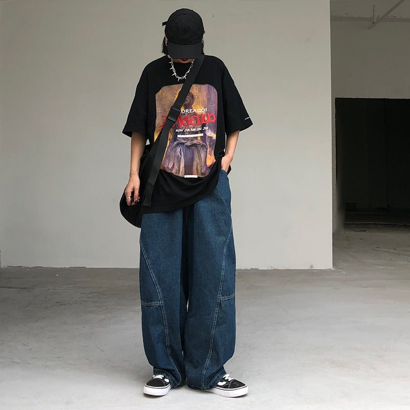 Baggy Streetwear Drape Jeans – Loose Fit for Lovers | same ANTHEM