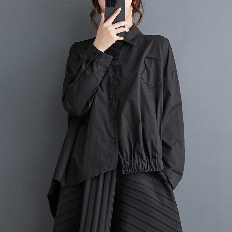 Black Asymmetric Blouse – Soulmate Streetwear | same ANTHEM. - black / one size