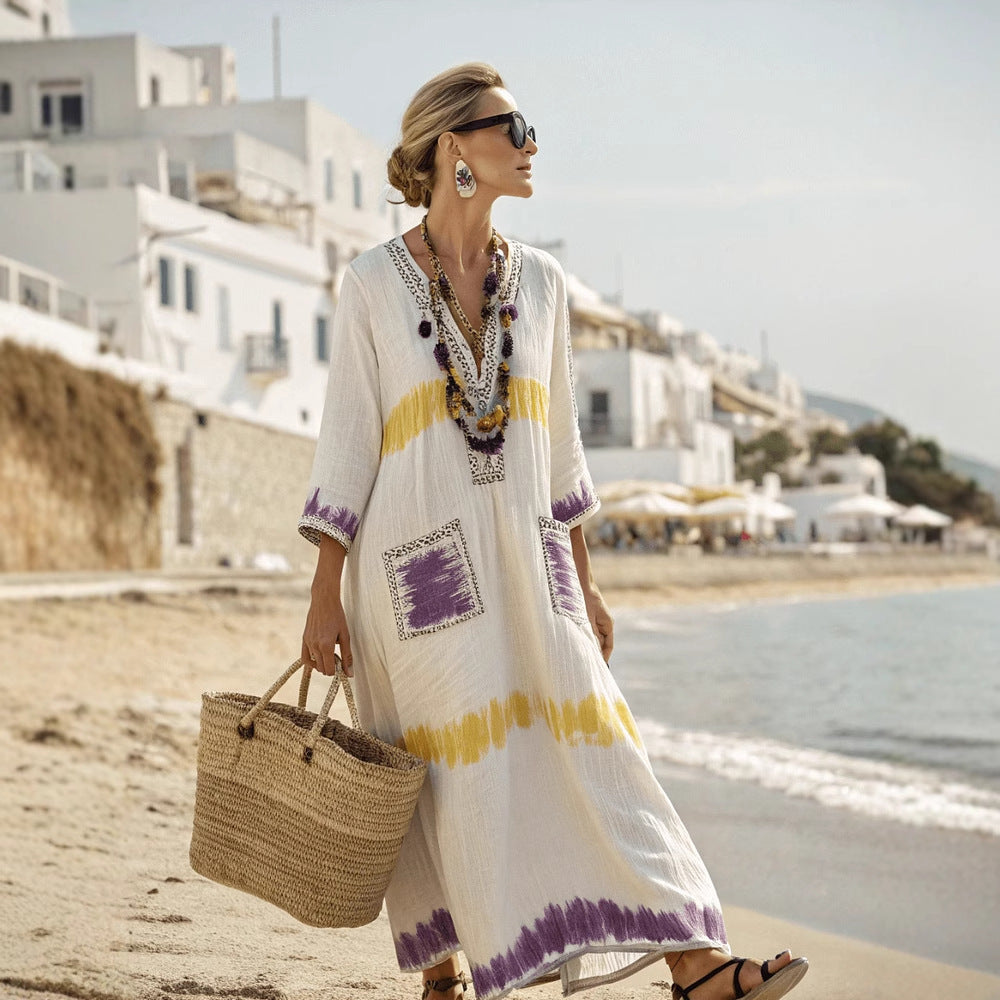 Boho Beach Plus Size Long Dress – Flowing Elegance | same ANTHEM - Dress