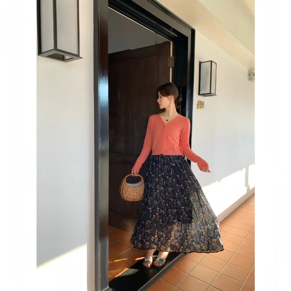 Boho High Waisted Floral Skirt – French Dreamy Casual Chic | same ANTHEM