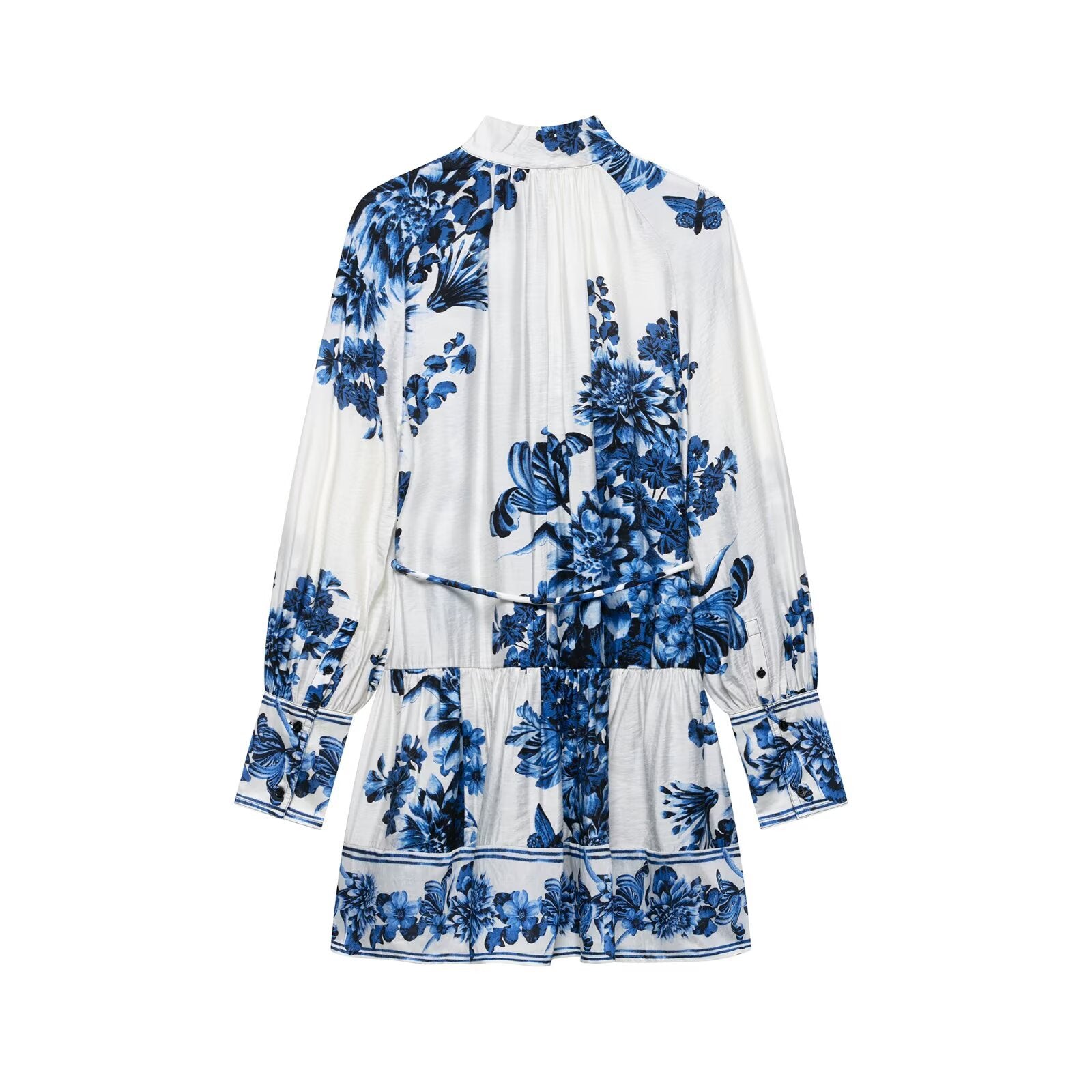 Boho Lace-Up Shirt Dress – Romantic Long Sleeve Streetwear | same ANTHEM