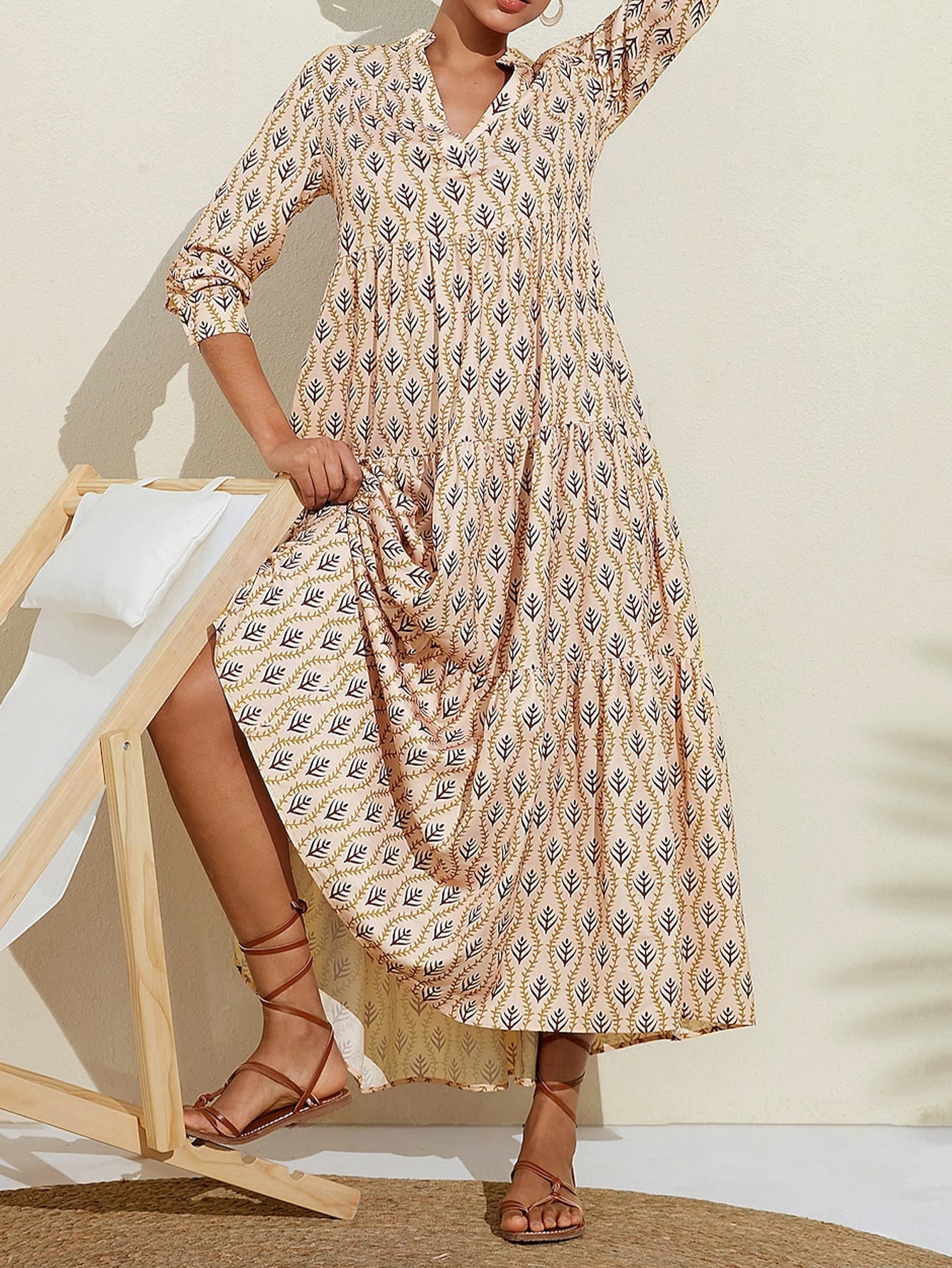 Boho Princess Printed Dress – Flowing & Feminine | same ANTHEMs