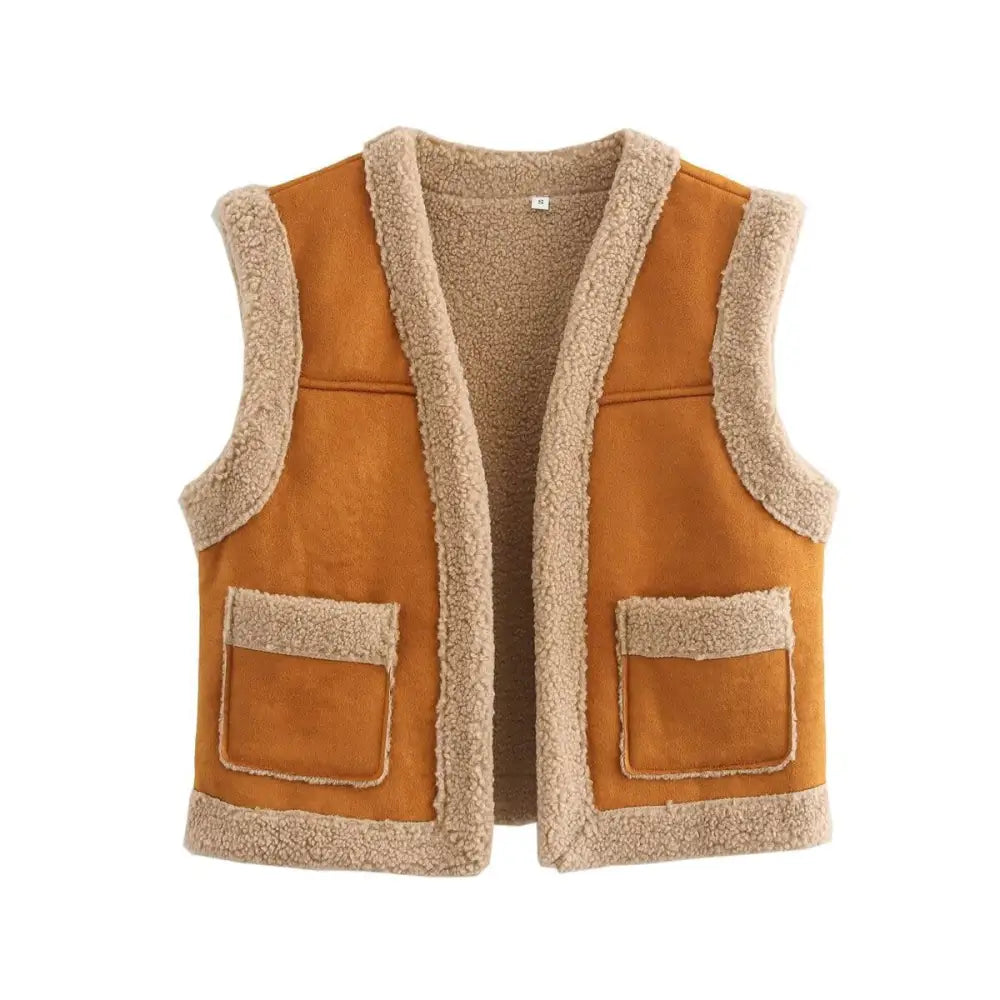 Brown Sleeveless Vest – Dreamy Autumn Layer | same ANTHEM