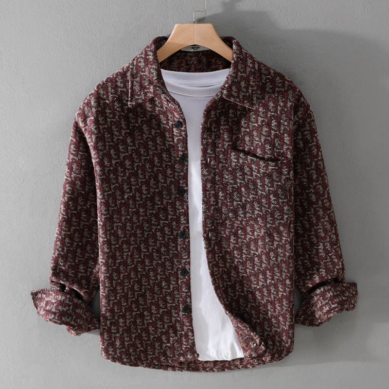 Brushed Casual Shirt Jacket – Cool Everyday Streetwear Layer | same ANTHEM - Wine Red / L - Shirt