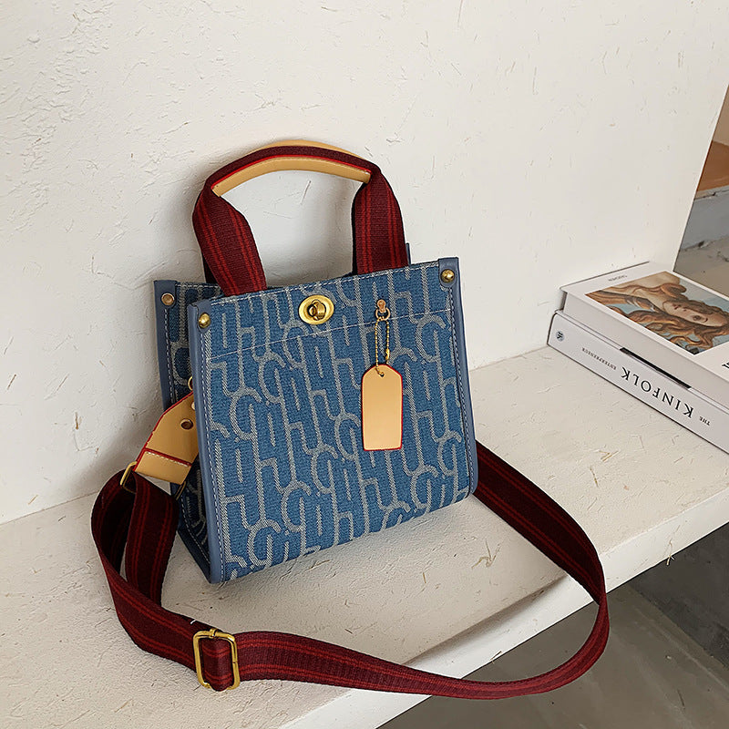 Canvas Large Capacity Shoulder Messenger Bag | same ANTHEM - Blue Small Size - Handbags