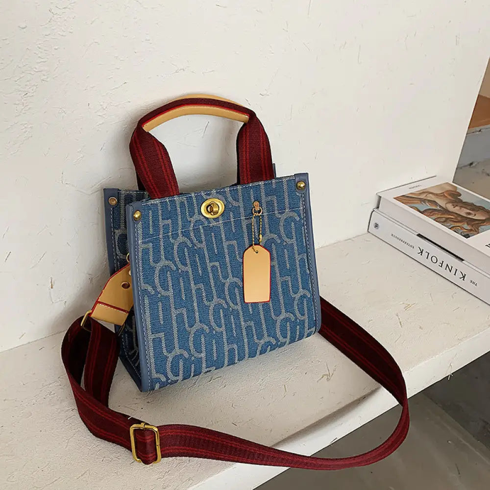 Canvas Large Capacity Shoulder Messenger Bag | same ANTHEM - Blue Small Size - Handbags