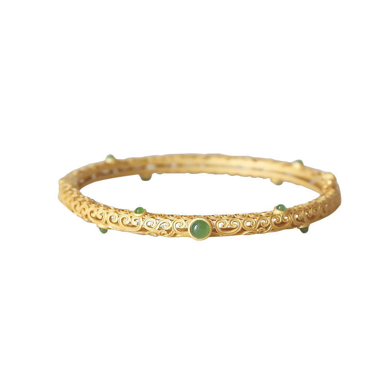 Carved Jasper Snap Bracelet | Boho Chic Soulmate Vibes | same ANTHEM - Gold