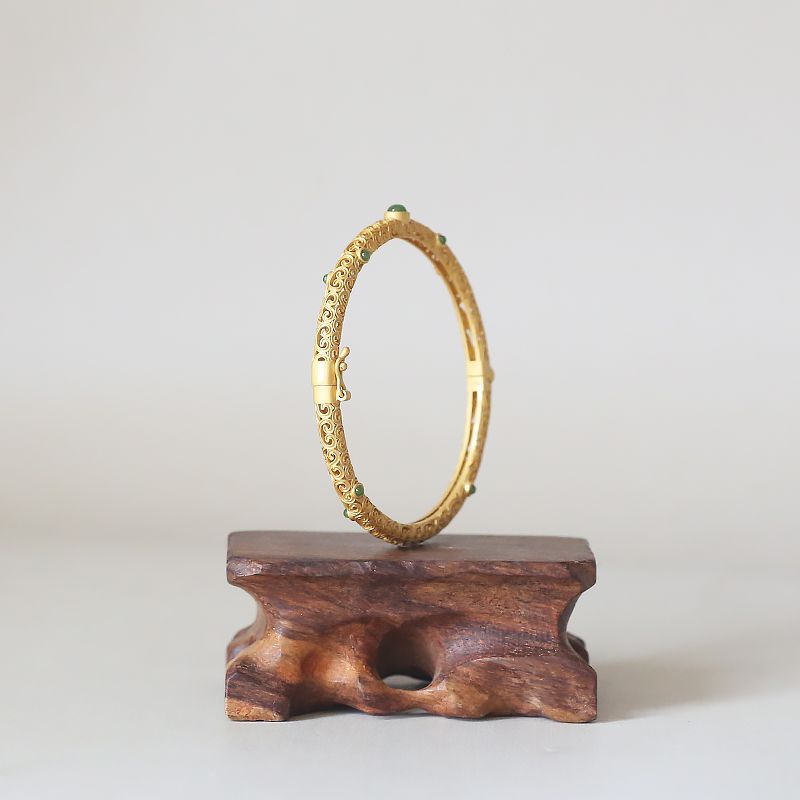 Carved Jasper Snap Bracelet | Boho Chic Soulmate Vibes | same ANTHEM - Gold