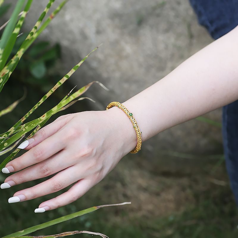 Carved Jasper Snap Bracelet | Boho Chic Soulmate Vibes | same ANTHEM - Gold
