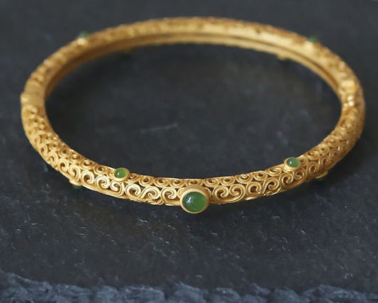 Carved Jasper Snap Bracelet | Boho Chic Soulmate Vibes | same ANTHEM - Gold