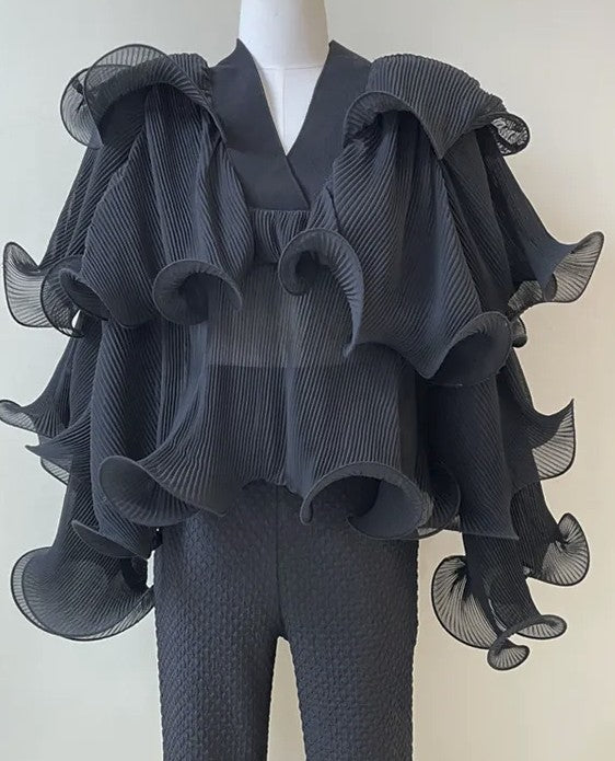 Cascade Ruffle Chiffon Blouse – Soulmate Style | same ANTHEM