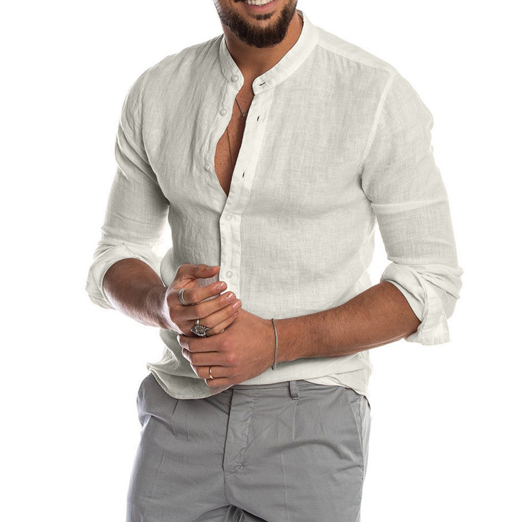 Casual Linen Shirt Men – Soulmate Streetwear | same ANTHEM - White / 3XL