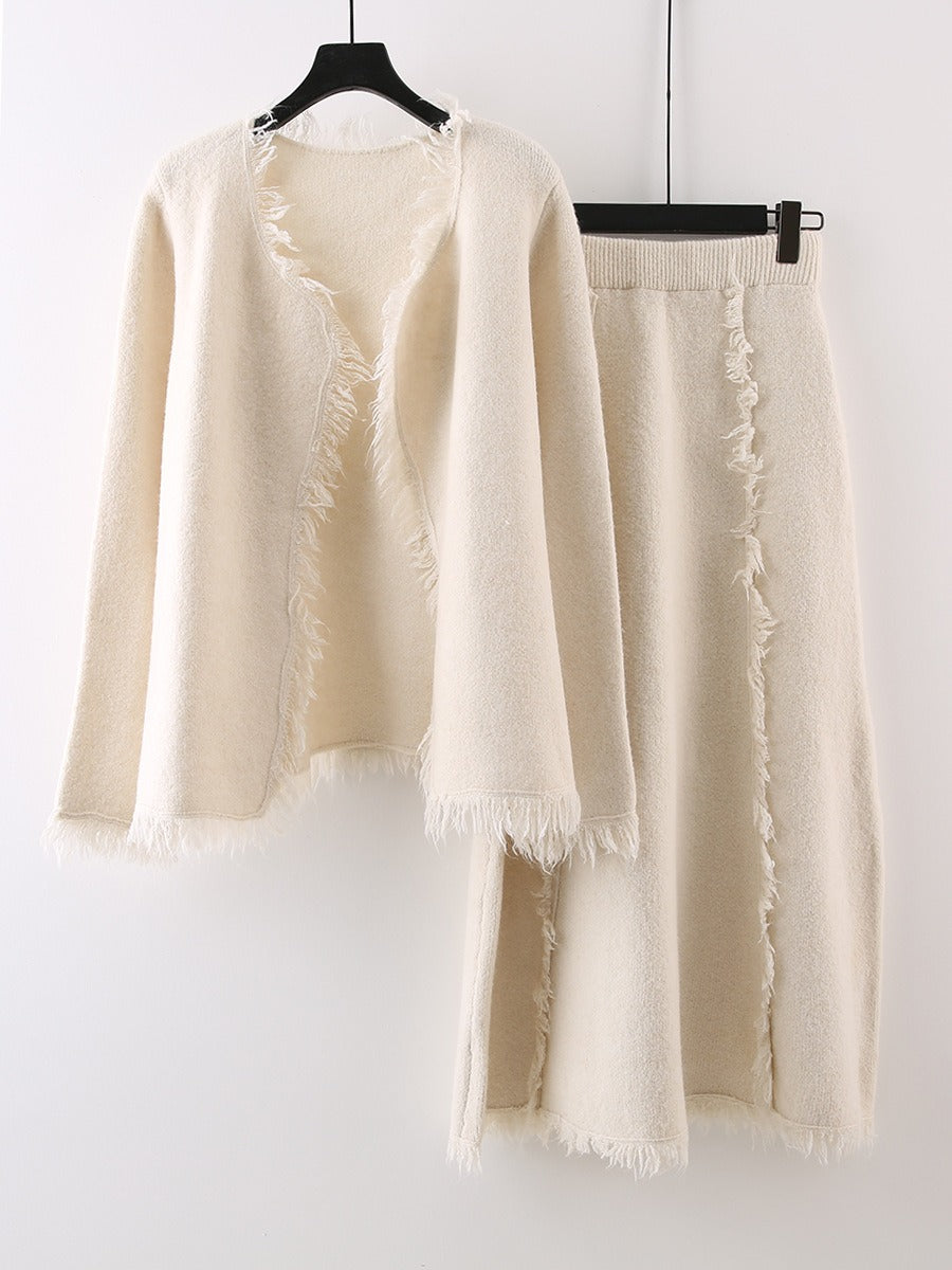 Chic Knitted Two-Piece Skirt Set – same ANTHEM