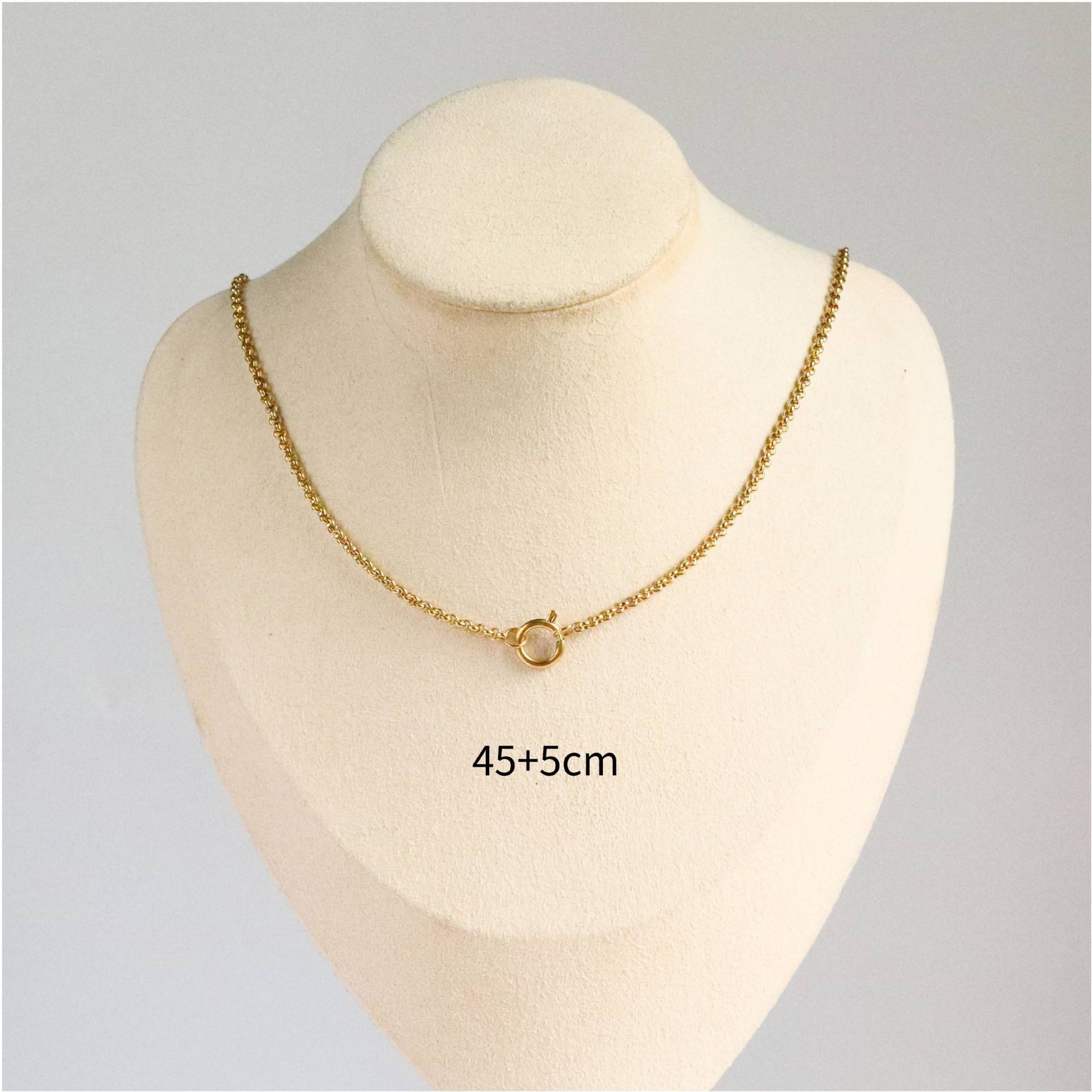 Chic Stainless Steel Cross & Mushroom Pendant Zircon Necklace | Boho Romantic Jewelry | same ANTHEM - Chain
