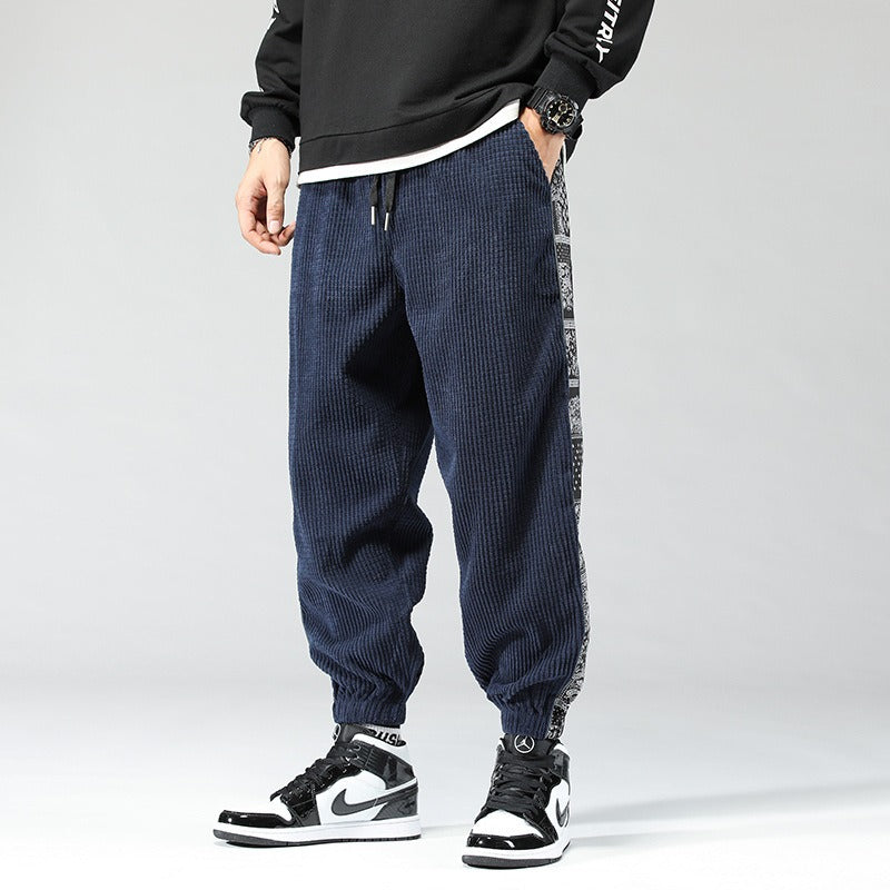 China-Chic Corduroy Pants – Chinese Streetwear for Soulmates | same ANTHEM - Navy blue / M