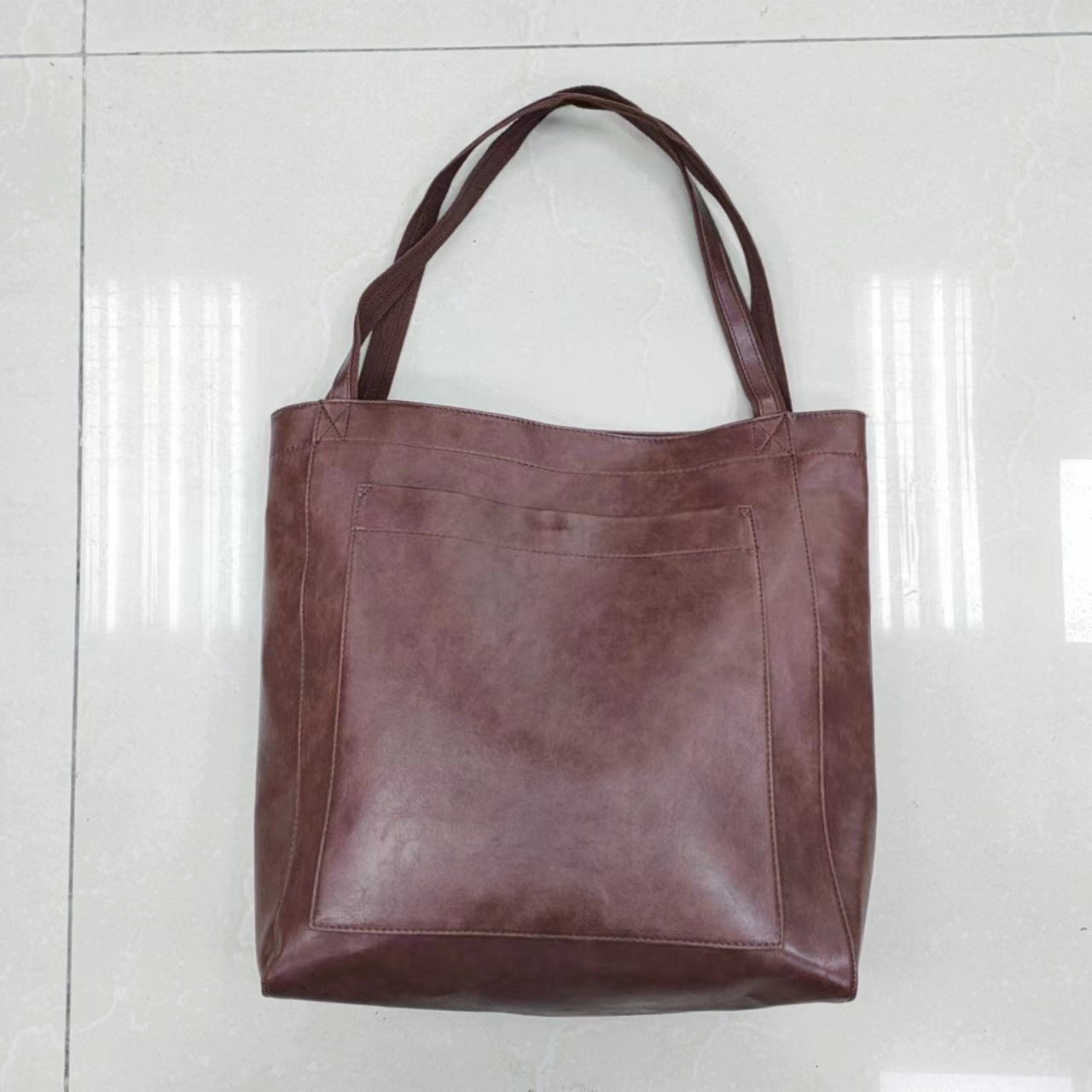 Classic Chic Soft PU Leather Tote – same ANTHEM | Made for Lovers & Soulmates - new tan