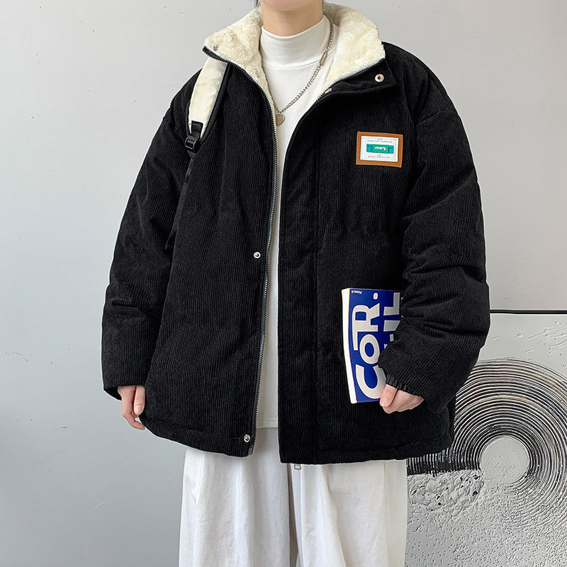 Classic Corduroy Cotton Coat Men | same ANTHEM. Men’s Coats - Black / L