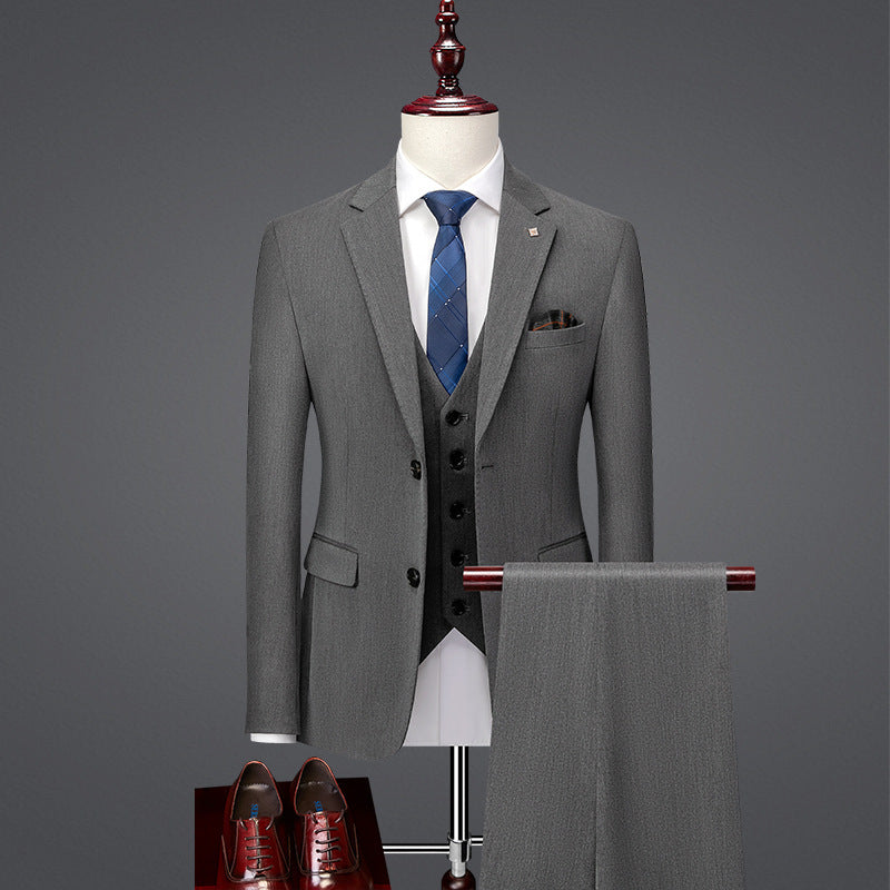 Classic Handsome Slim Fit British Style Business Casual Suit | same ANTHEM - Medium Gray / 5XL