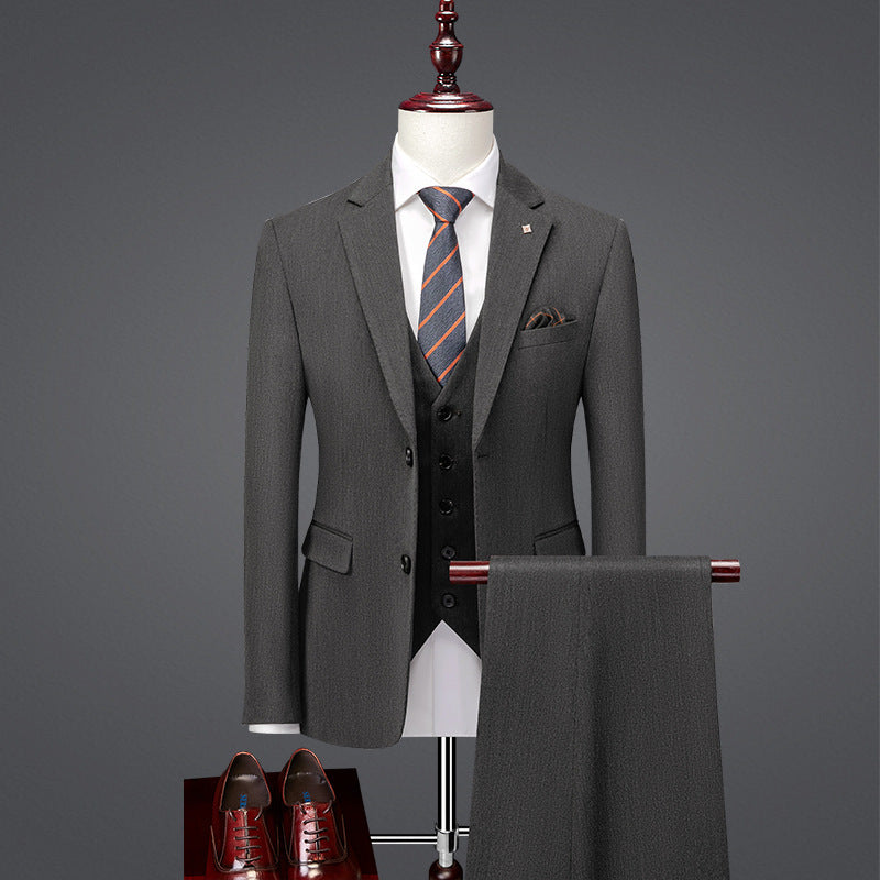 Classic Handsome Slim Fit British Style Business Casual Suit | same ANTHEM - Dark Gray / 5XL
