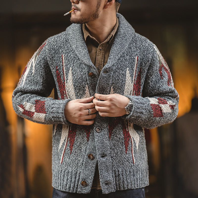 Classic Thick Sweater Jacket Men | same ANTHEM. Men’s Coats - Dark Grey / 2XL