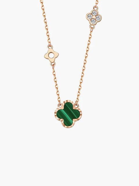 Clover Necklace Sterling Silver – Soulmate Streetwear Jewelry | same ANTHEM. - Starry Wishing Clover - Green