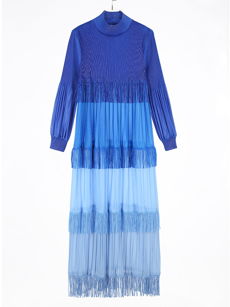 Color Blocked Tassel Maxi Dress – Soulmate Streetwear | same ANTHEM. - the color blue / one size