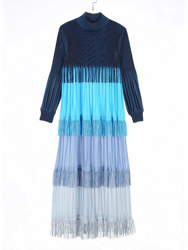 Color Blocked Tassel Maxi Dress – Soulmate Streetwear | same ANTHEM. - dark blue / one size