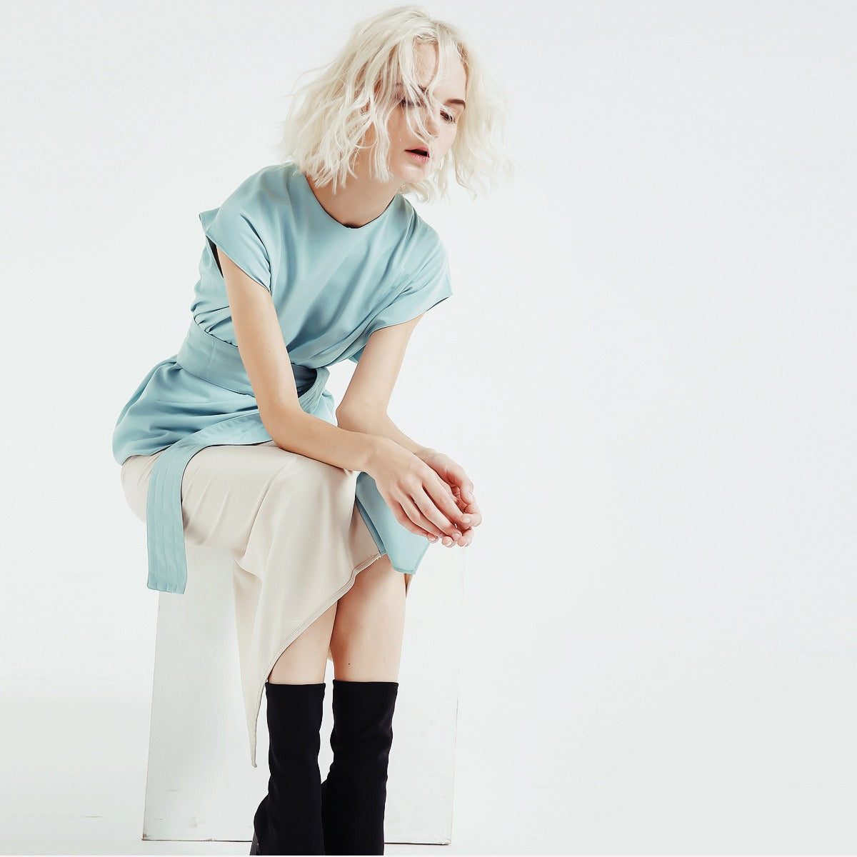 Color Blocking Lace-Up Dress Women – Soulmate Streetwear | same ANTHEM.