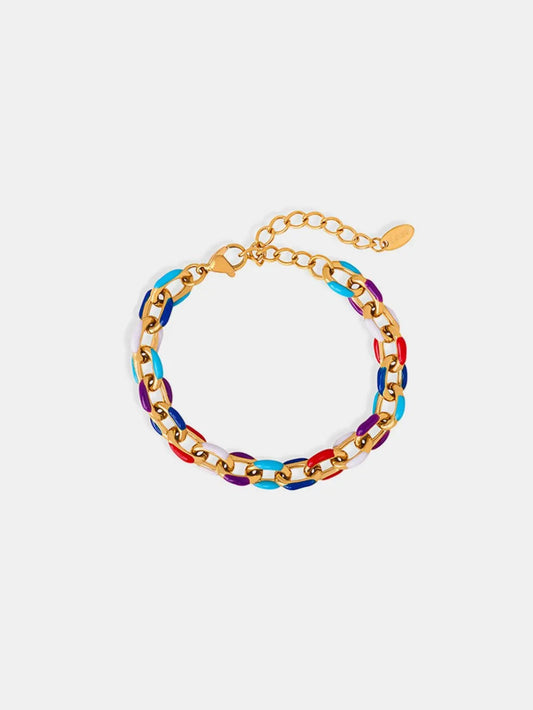 Color Titanium Steel Bracelet – Niche Premium Streetwear | same ANTHEM. - Gold / One Size