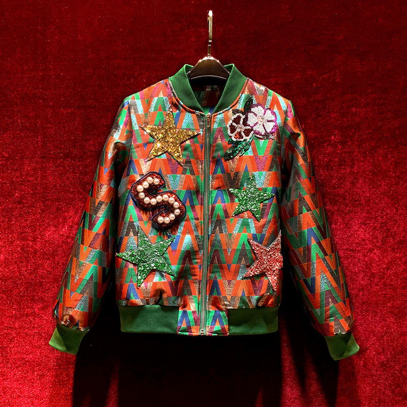 Colorful Short Baseball Jacket | same ANTHEM.