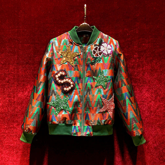 Colorful Short Baseball Jacket | same ANTHEM.