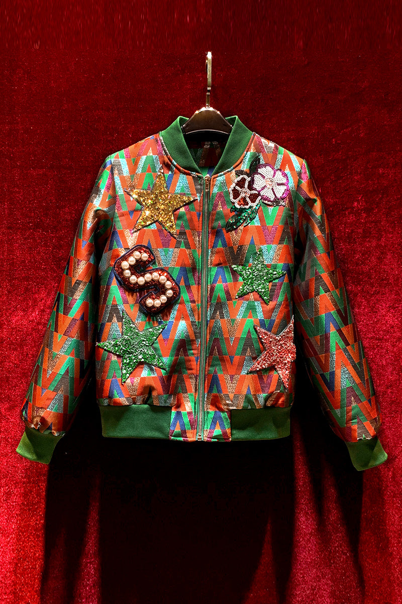 Colorful Short Baseball Jacket | same ANTHEM.