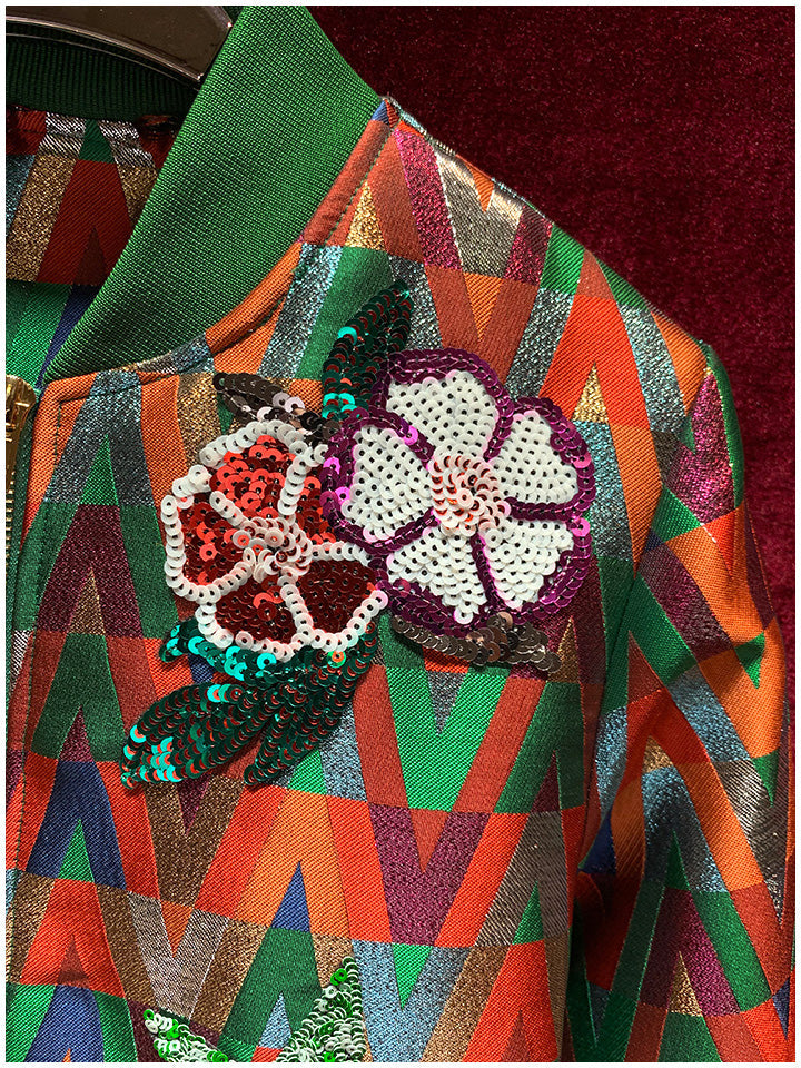Colorful Short Baseball Jacket | same ANTHEM.