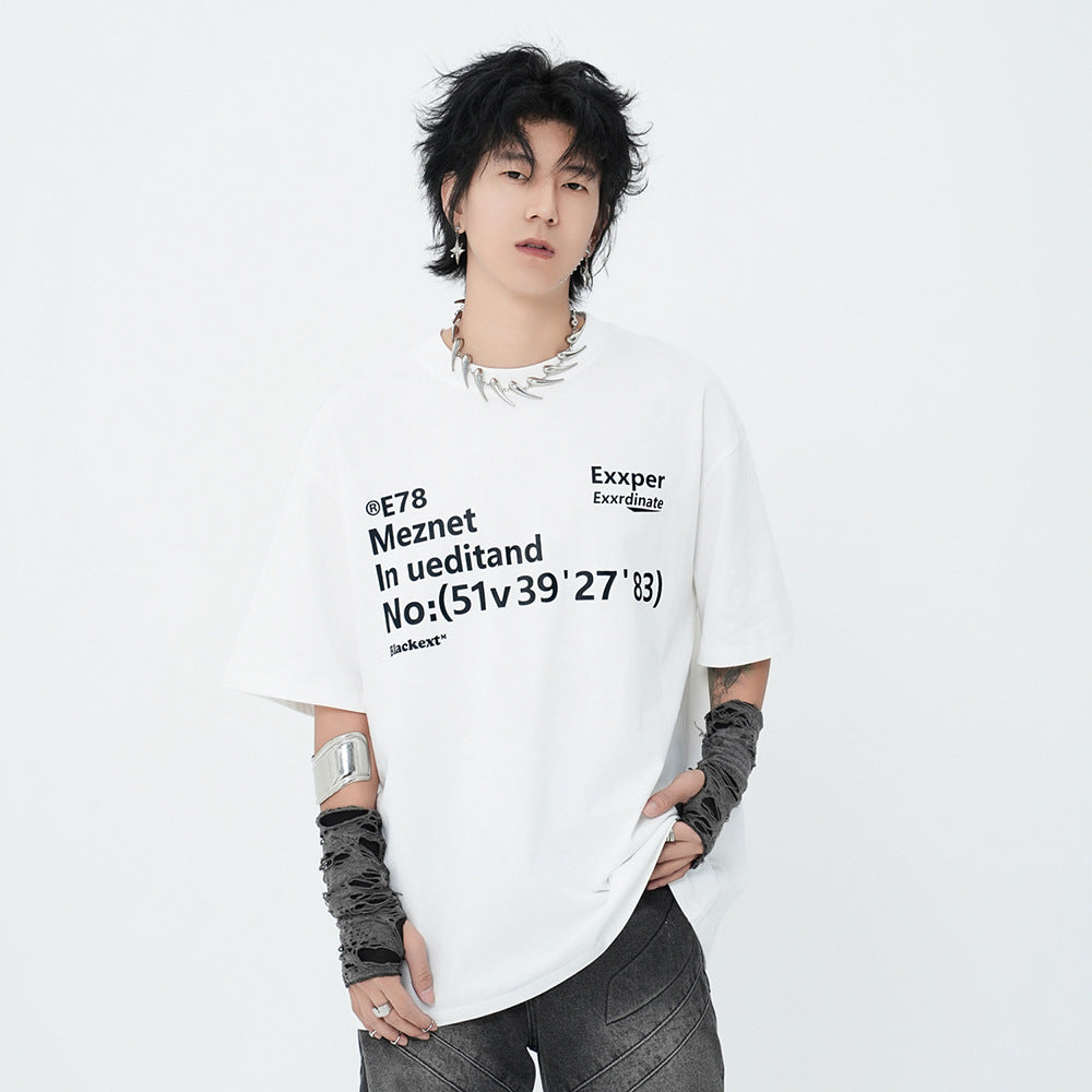 Cotton Alphabet Print T-Shirt – same ANTHEM. Soulmate Streetwear for Men