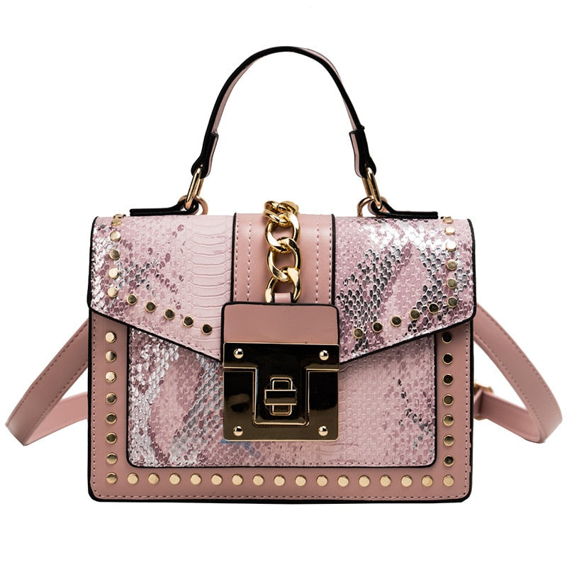 Croc PU Leather Envelope Crossbody | Soulmate Streetwear – same ANTHEM. - Pink