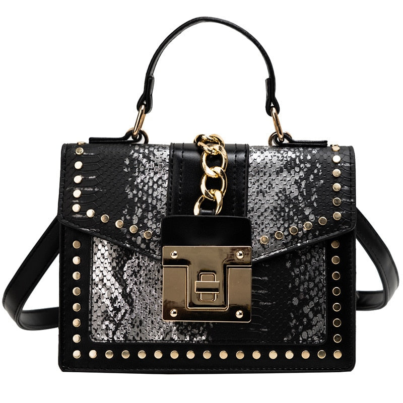 Croc PU Leather Envelope Crossbody | Soulmate Streetwear – same ANTHEM. - Black Silver