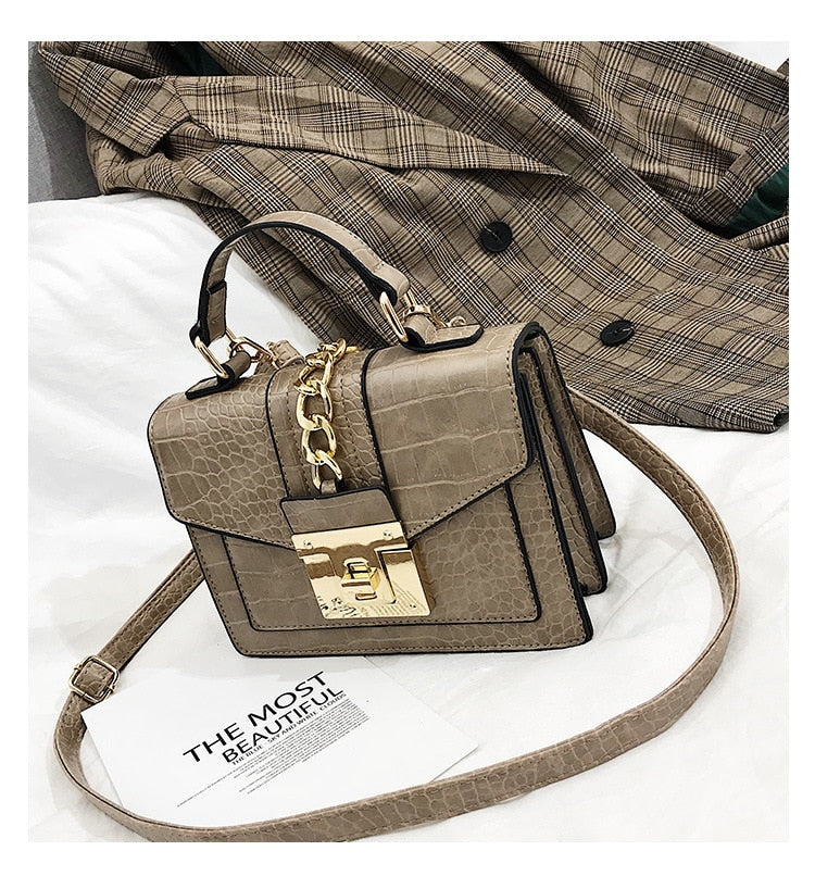 Croc PU Leather Envelope Crossbody | Soulmate Streetwear – same ANTHEM. - Khiki