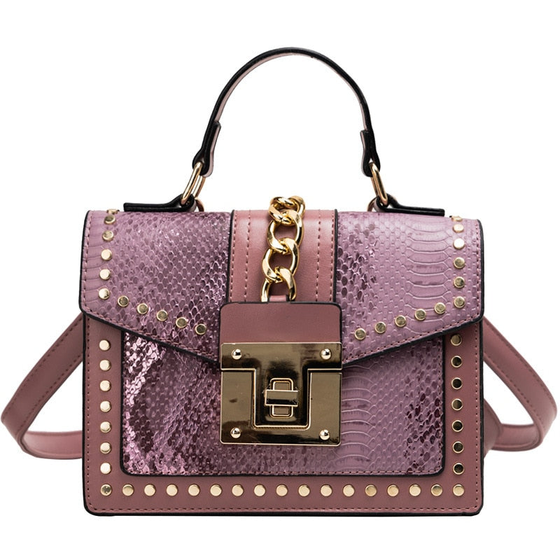 Croc PU Leather Envelope Crossbody | Soulmate Streetwear – same ANTHEM. - Dark Pink