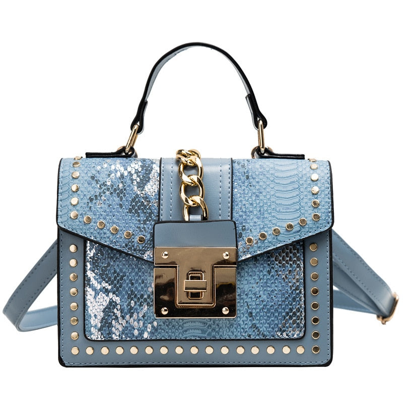 Croc PU Leather Envelope Crossbody | Soulmate Streetwear – same ANTHEM. - Blue