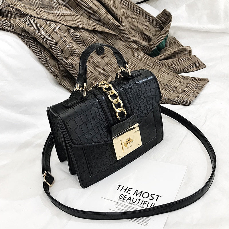 Croc PU Leather Envelope Crossbody | Soulmate Streetwear – same ANTHEM. - Black
