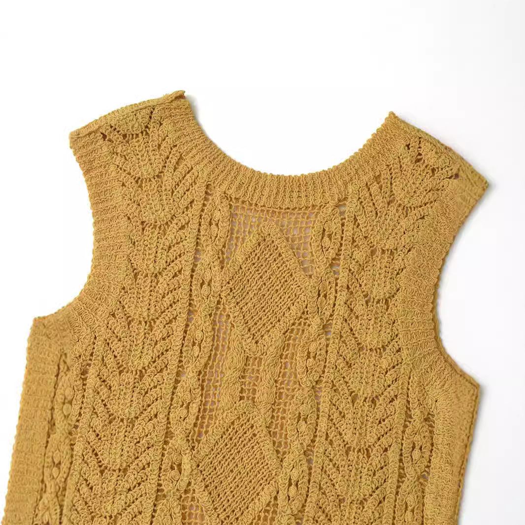 Crocheted Mesh Pullover Vest Top – Cute Chic Streetwear | same ANTHEM